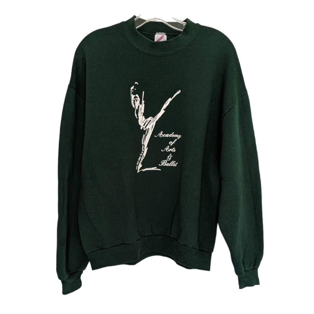 JERZEES Russell Pullover Sweatshirt L 80s 90s Vintage Ballet Dance USA Cotton